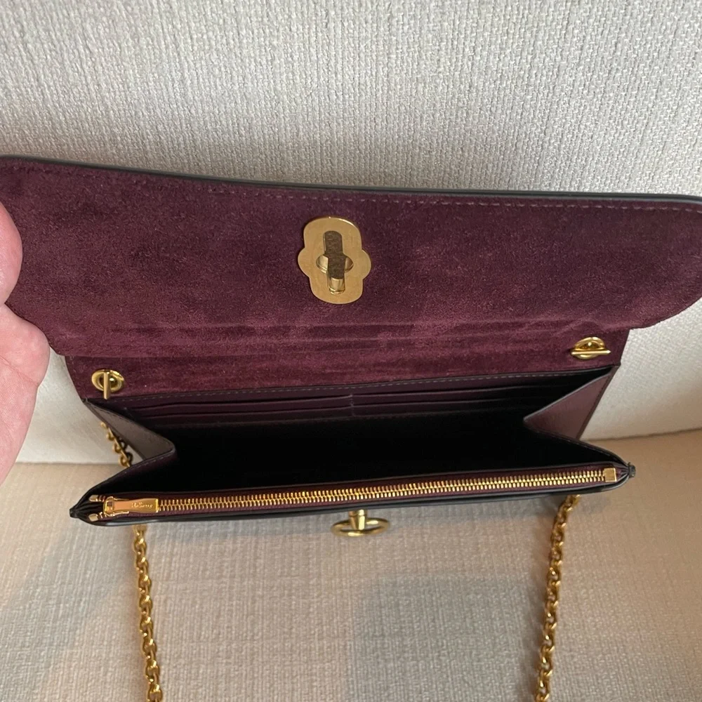 Mulberry Amberley Clutch crossbody in Burgundy - Picture 10 of 14